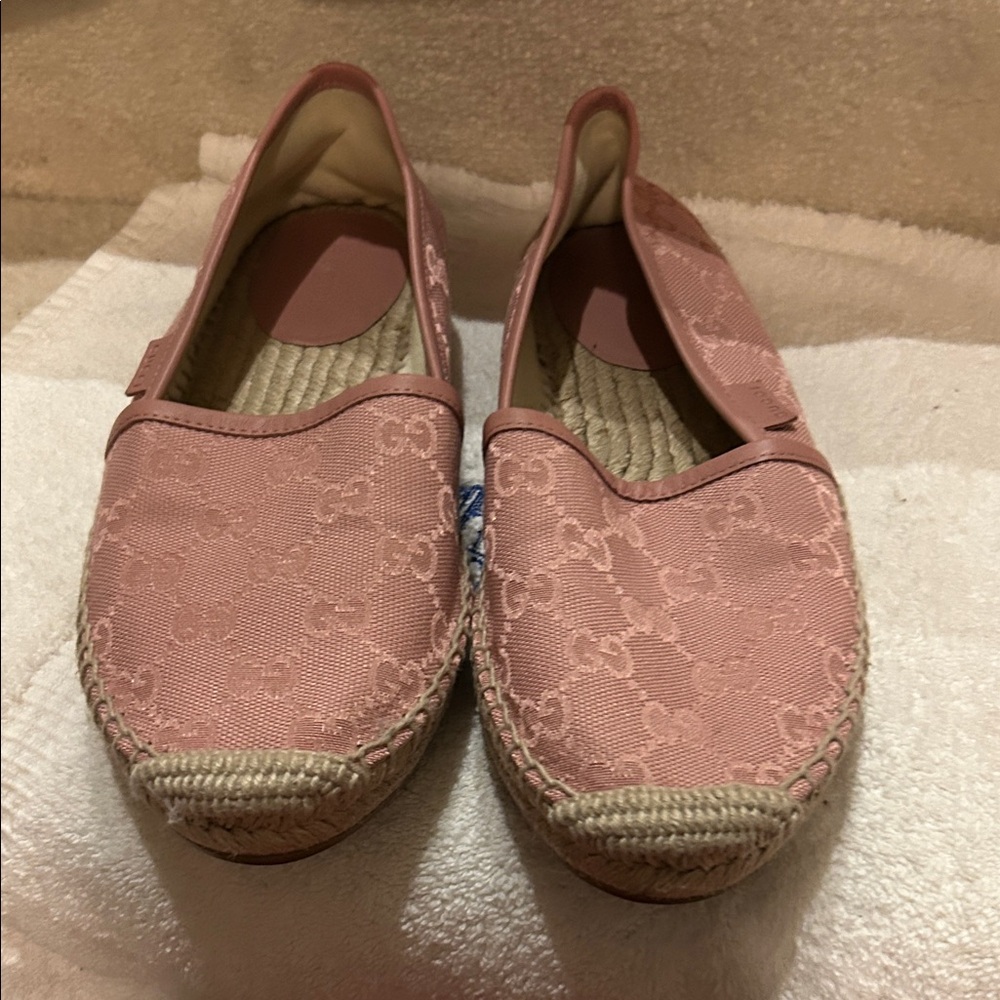 Gucci Blush Pink Espadrille Shoes